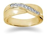 0.27 ctw. Men's Round Diamond Wedding Band in 14K Yellow Gold