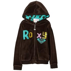 Roxy Girls 2-6x Roxy Teenie Wahine - Giddy Up Fashion Velour Zip-Up Hoodie