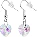 Aurora Crystal Heart Dangle Earrings