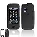 Black Rubber Case Cover Snap On Protective for Samsung Glyde U940 [Beyond Cell Packaging]