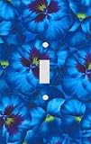 Blue Pansies Collage Decorative Switchplate Cover