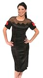 Bettie Page Delilah Sexy Black Evening Dress Pin Up Girl Dress Small - XXL