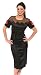 Bettie Page Delilah Sexy Black Evening Dress Pin Up Girl Dress Small - XXL