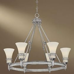 Minka Federal Restoration Chrome 6Lt Chandelier 4276-77