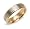 14k Yellow and WhiteGold Engraved Wedding Band,Size 4