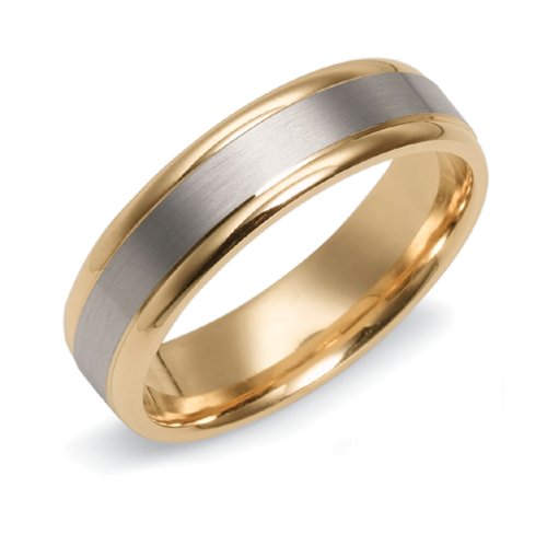 14k Yellow and White Gold Engraved Wedding Band
