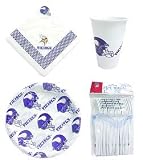 Minnesota Vikings 96 Piece Plastic Dinnerware Set by Duck House Sports