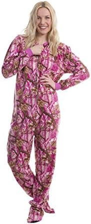 Fun Footies - Ladies Forest Real Blanket Sleeper, Pink 36744-Medium-FBA