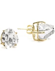Katie Diamond "Uma" Yellow Gold Herkimer Diamond Earrings