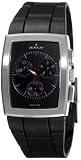 Movado Mens 0606393 Eliro Black Rubber Strap Black Tonneau Dial Watch