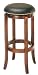 30" Swivel Bar Stool, Cherry Finish with Black Seat