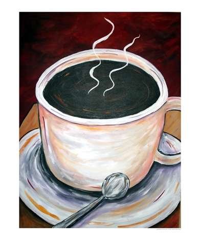 Cafe Au Lait Still Life Giclee Poster Print by Angel Turner Dyke, 16x20