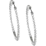 4157A0bGPgL. SL160  14K White Gold Diamond Hoop Earrings   2.00 Ct.