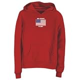 SWEATSHIRT WOMAN RED ELEGANT FLAG " FLINT " MICHIGAN X-Small
