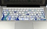 Case Star ® Ocean series White Keyboard Silicone Cover Skin With The Seaweed And Fish Pattern for Macbook 13