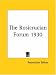 The Rosicrucian Forum 1930