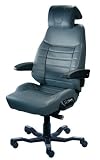 The ACS Executive Office Chair Trimmed in Gray Leather