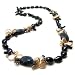 HinsonGayle Artisan Collection "Natalie" Black Baroque Cultured Pearl Rope Necklace