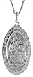 Sterling Silver 1 3/16" (30mm) St. Christopher Medal