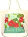 Flower Power Nasturtiums Natural Cotton Market Tote Bag