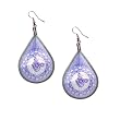 Hindu Om / Aum Symbol Woven Thread Teardrop Dangle Earrings