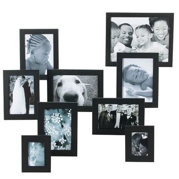 10 Wood Frames in a Box - Black
