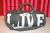 Victoria's Secret PINK Love Pink Zipper Canvas Duffle Luggage Travel Gym Bag