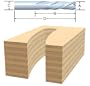 BOSCH 85974M Solid Carbide 1/2-Inch x 1-Inch Down Spiral 1/2-Inch Shank Router Bit