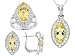 11.27CTW CITRINE AND 2.94CTW WHITE TOPAZ STERLING SILVER EARRINGS, RING AND PENDANT WITH CHAIN SET