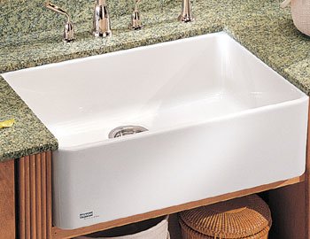 Franke Fireclay Apron Front Undermount or Drop-On Sink, Gloss Black