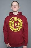 Obey The All-City Champs Hoodie in Cardinal hood ,Sweatshirts for Men