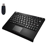 Winten ウインキー・ナノ・タッチプラス 2.4G 無線タッチパッド付きキーボード 黒 AL-WS077-BK