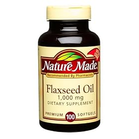 Nature Made Flaxseed Oil 1000mg, 100 Softgels