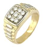 14K Two-Tone Gents Diamond Ring