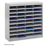 Safco Products E-Z Stor Literature Organizer, 36 Letter Size Compartments, Gray (9221GRR)