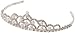 Darice V35975, Tiara with Rhinestone and Pearl, Silver