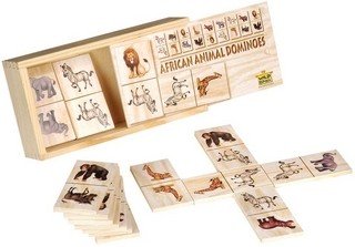 Childrens Toyshop  Toys : Wooden African Dominoes