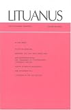 Lituanus : Baltic States Quarterly of Arts & Sciences