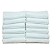 Chakir Turkish Linens Luxury Hotel & Spa Towel Turkish Cotton Stripe (White, Wash Cloth-Set of 12)