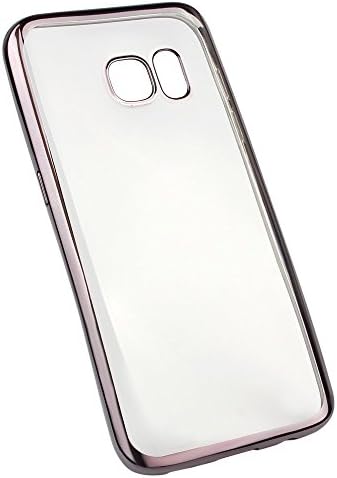 S7 Edge Case, Deliy [Ultra-Thin] [Ultra-Slim] Metal Plating Side Transparent Flexible TPU Back Protective Case for Samsung Galaxy S7 Edge,Scratch Resistant Slip Resistant [Clear View Case] (Grey)