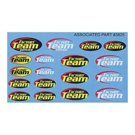 Factory Team Decals from Associated Electric Car Kits