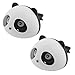 TOOGOO(R) 2 Pcs Black White Panda Shaped Car Air Freshener Perfume w Two Clips