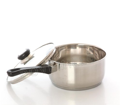 Quality Stainless Steel Induction Cookware Sauce Pan With Lid - 3 Sizes - 16cm, 18cm & 20cm