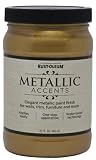 Rust-Oleum Metallic Accents 253607 Decorative 32-Ounce Quart Water Based One Part Metallic Finish Paint, Gold Mine