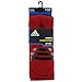 adidas Men's Cushion Crew Socks (Pack of 3), Power Red/White/Black, One Size