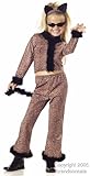 Child's Leopard Girl Suit Costume (Size: Medium 8-10)