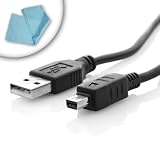 PRO SERIES Equivalent OLYMPUS USB A male to mini 12-pin male CB-USB6 / CB-USB5 / 200372 Interface Cable for Camedia C / D and Evolt E Series Cameras ** Includes Micro Fiber Cleaning Cloth