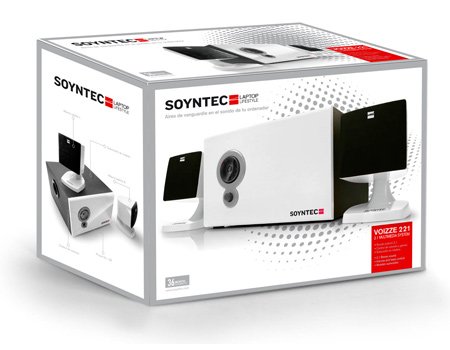 Soyntec Voizze 221 2.1 Speakers with Wooden Subwoofer - White