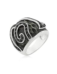 Black Cubic Zirconia Snake Inspired Cocktail Ring