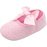 Bohai Infant Girls Cotton Ribbon Bowknot Soft Bottom Flower Prewalker